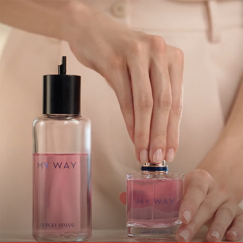 Scent of sustainability Armani launches refillable fragrance bottle